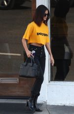 SELENA GOMEZ Leaves Shamrock Tattoo in Hollywood 04/09/2017