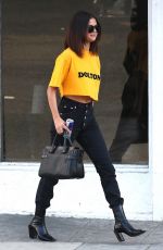 SELENA GOMEZ Leaves Shamrock Tattoo in Hollywood 04/09/2017