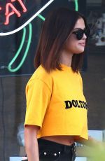 SELENA GOMEZ Leaves Shamrock Tattoo in Hollywood 04/09/2017
