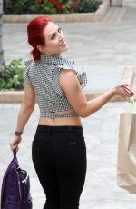 SHARNA BURGES Arrives at Dancing with the Stars Rehearsal Studio in Los Angeles 04/27/2017