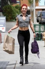 SHARNA BURGES Arrives at Dancing with the Stars Rehearsal Studio in Los Angeles 04/27/2017