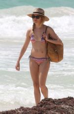 SIENNA MILLER in BIKINI on the Beach in Cancun 04/05/2017