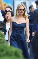 SIENNA MILLER Out and About in New York 04/11/2017