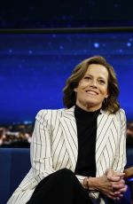 SIGOURNEY WEAVER at Late Show with Stephen Colbert 04/05/2017