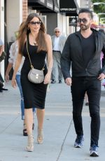 SOFIA VERGARA in Tight Dress Out for Lunch in Beverly HIlls 04/20/2017