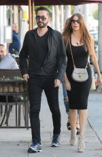 SOFIA VERGARA in Tight Dress Out for Lunch in Beverly HIlls 04/20/2017