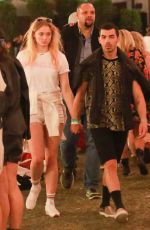 SOPHIE TURNER and Joe Jonas Night Out at Coachella in Indio 04/14/2017