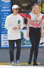 SOPHIE TURNER and Joe Jonas Out and About in Los Angeles 04/13/2017