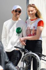 SOPHIE TURNER and Joe Jonas Out and About in Los Angeles 04/13/2017