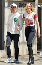 SOPHIE TURNER and Joe Jonas Out and About in Los Angeles 04/13/2017