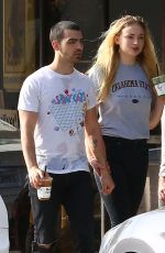 SOPHIE TURNER and Joe Jonas Out at Ventura Blvd in Los Angeles 04/02/2017