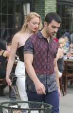 SOPHIE TURNER and Joe Jonas Out for Dinner in New York 04/29/2017