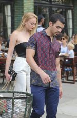 SOPHIE TURNER and Joe Jonas Out for Dinner in New York 04/29/2017