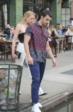 SOPHIE TURNER and Joe Jonas Out for Dinner in New York 04/29/2017
