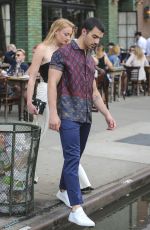 SOPHIE TURNER and Joe Jonas Out for Dinner in New York 04/29/2017
