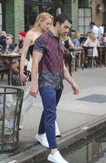 SOPHIE TURNER and Joe Jonas Out for Dinner in New York 04/29/2017