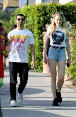 SOPHIE TURNER and Joe Jonas Out in West Hollywood 04/11/2017