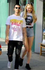 SOPHIE TURNER and Joe Jonas Out in West Hollywood 04/11/2017