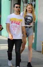 SOPHIE TURNER and Joe Jonas Out in West Hollywood 04/11/2017