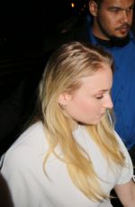 SOPHIE TURNER Arrives at Flaunt and Guess Celebrate Alternative Facts Issue in Los Angeles 04/11/2017