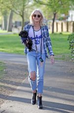STEPHANIE PRATT with Her Dog Out in London 04/11/2017