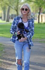 STEPHANIE PRATT with Her Dog Out in London 04/11/2017