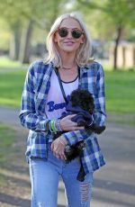 STEPHANIE PRATT with Her Dog Out in London 04/11/2017