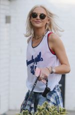 STEPHANIE PRATT with Her Dog Out in London 04/11/2017