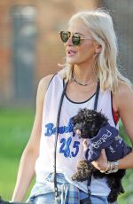 STEPHANIE PRATT with Her Dog Out in London 04/11/2017