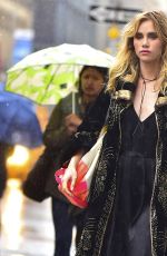 SUKI WATERHOUSE Out and About in New York 04/25/2017