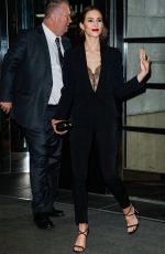 TROIAN BELLISARIO Leaves Her Hotel in New York 04/19/2017