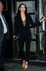 TROIAN BELLISARIO Leaves Her Hotel in New York 04/19/2017