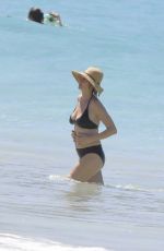 UMA THURMAN in Bikini on the Beach in St Barth 04/01/2017