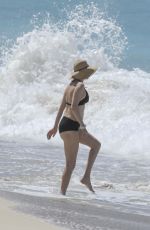 UMA THURMAN in Bikini on the Beach in St Barth 04/01/2017