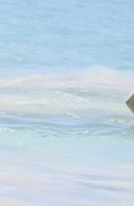 UMA THURMAN in Bikini on the Beach in St Barth 04/01/2017