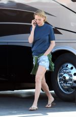 UMA THURMAN on the Set of a Commercial on the Beach in Florida 04/26/2017