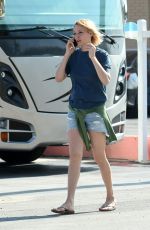 UMA THURMAN on the Set of a Commercial on the Beach in Florida 04/26/2017