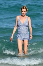 UMA THURMAN on the Set of a Commercial on the Beach in Florida 04/26/2017