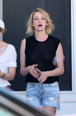 UMA THURMAN on the Set of a Commercial on the Beach in Florida 04/26/2017