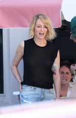 UMA THURMAN on the Set of a Commercial on the Beach in Florida 04/26/2017