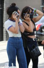 VANESSA HUDGENS Gets a Flat Tire while Shopping with STELLA in Los Angeles 04/28/2017