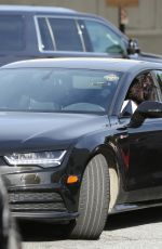 VANESSA HUDGENS Gets a Flat Tire while Shopping with STELLA in Los Angeles 04/28/2017