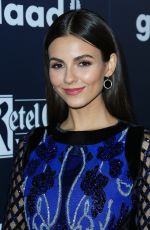 VICTORIA JUSTICE at 2017 Glaad Media Awards in Los Angeles 04/01/2017