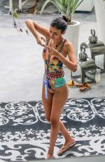 VICTORIA JUSTICE in Swimsuit at a Pool in Miami 07/16/2016