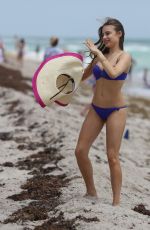 XENIA TCHOUMITCHEVA in Bikini on the Beach in Miami 04/22/2017