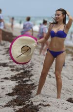 XENIA TCHOUMITCHEVA in Bikini on the Beach in Miami 04/22/2017