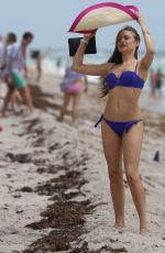 XENIA TCHOUMITCHEVA in Bikini on the Beach in Miami 04/22/2017
