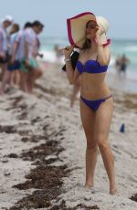 XENIA TCHOUMITCHEVA in Bikini on the Beach in Miami 04/22/2017