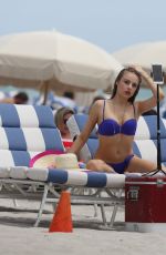 XENIA TCHOUMITCHEVA in Bikini on the Beach in Miami 04/22/2017