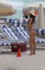 XENIA TCHOUMITCHEVA in Bikini on the Beach in Miami 04/22/2017